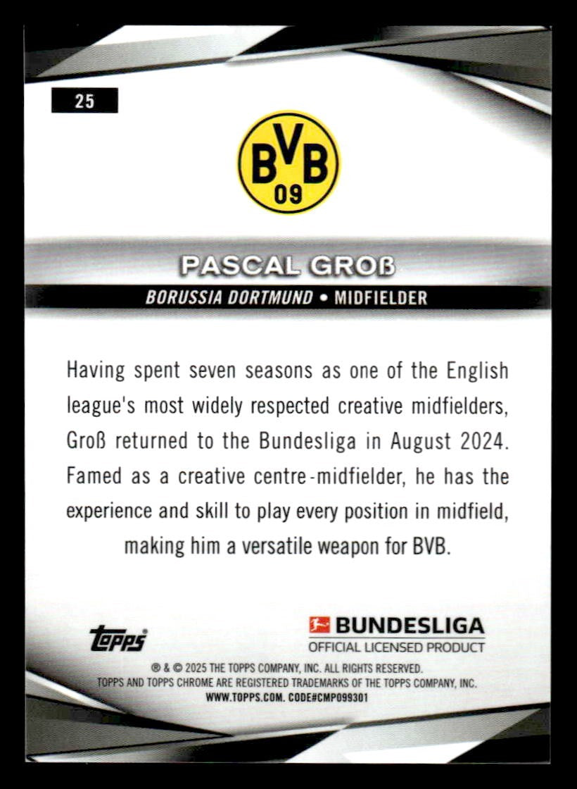 2025 Topps Chrome Bundesliga #25 Pascal Grob