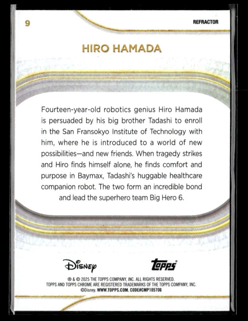 π Hiro Hamada β 2025 Topps Chrome Disney Refractor #9 π