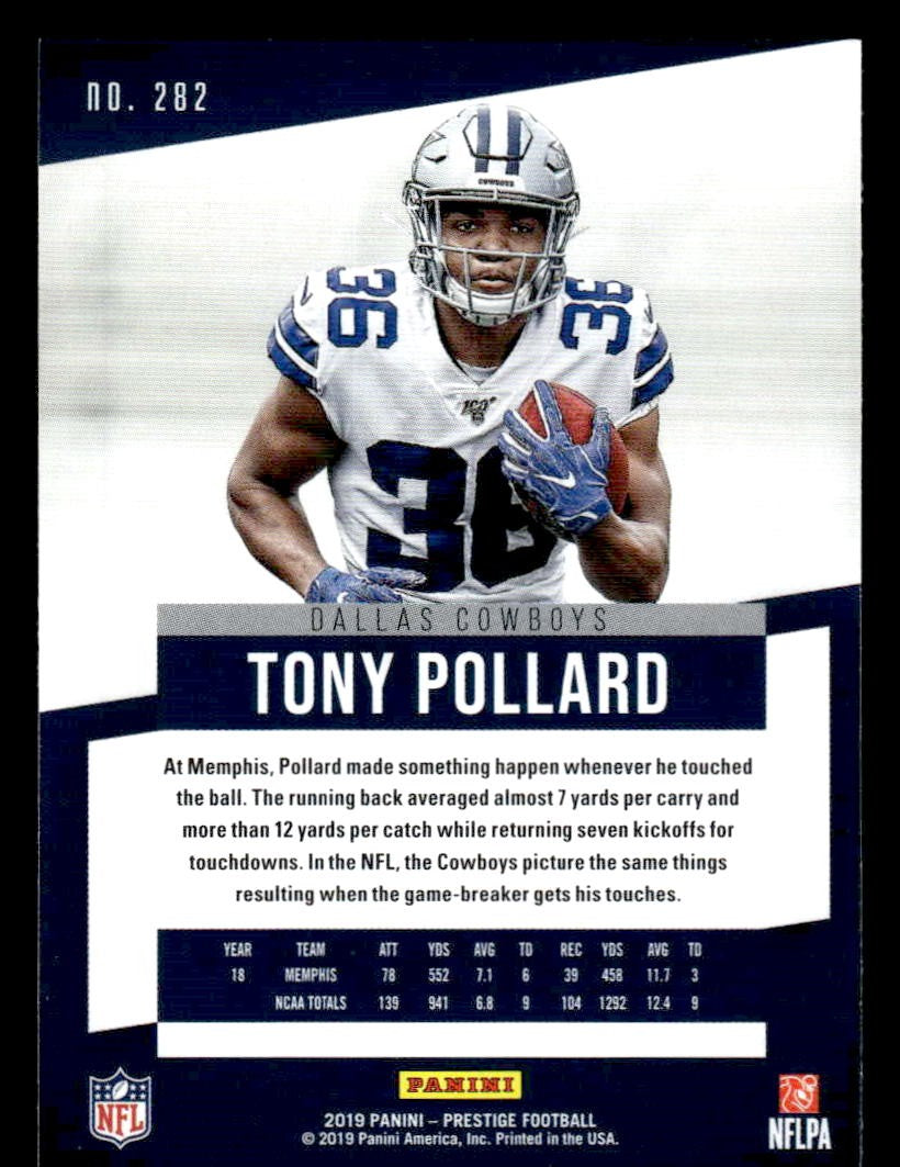 2019 Panini Prestige #282 Tony Pollard