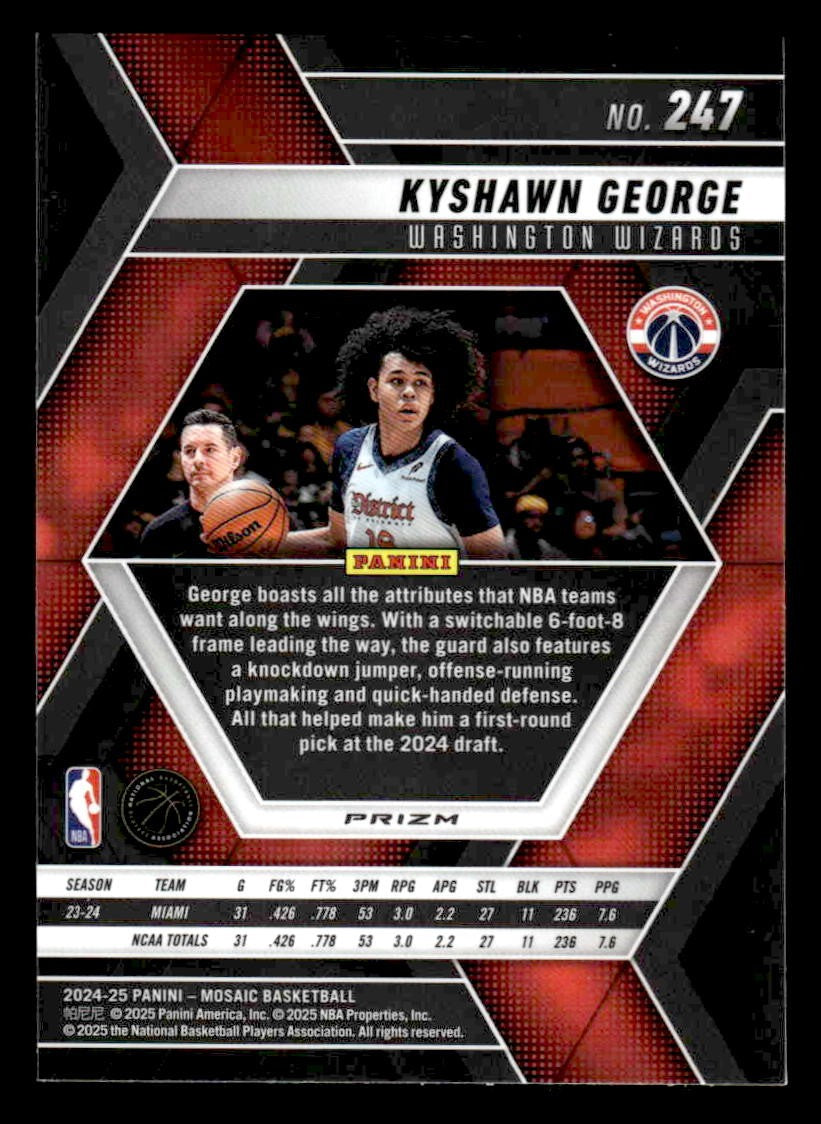 2024-25 Panini Mosaic #247 Kyshawn George Premium
