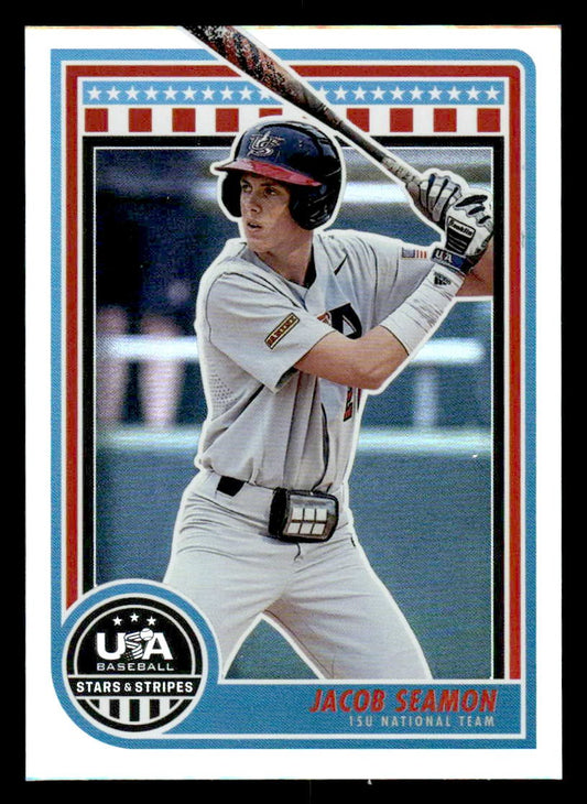 2025 Panini Stars and Stripes USA Baseball #34 Jacob Seamon