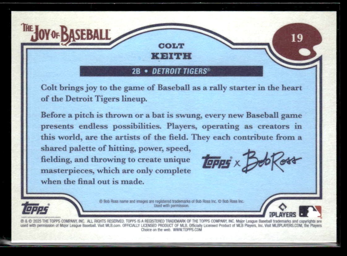 2025 Topps x Bob Ross: The Joy of Baseball #19 Colt Keith