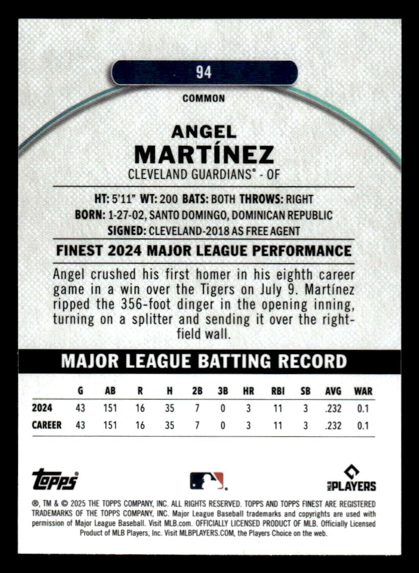 2025 Finest #94 Angel Martínez