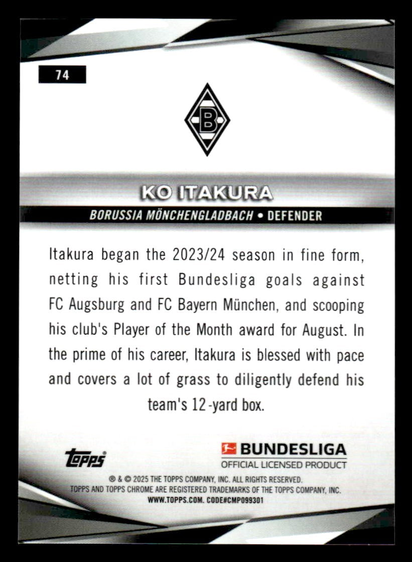 2025 Topps Chrome Bundesliga #74 Ko Itakura