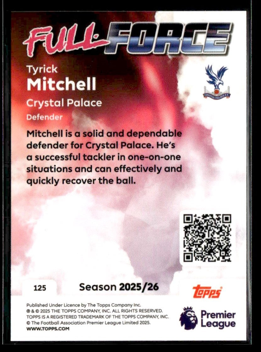 2025-26 Topps Premier League #125 Tyrick Mitchell Rainbow Foil