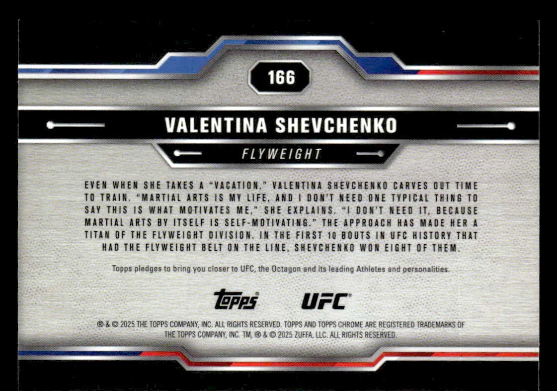 2025 Topps Chrome UFC #166 Valentina Shevchenko
