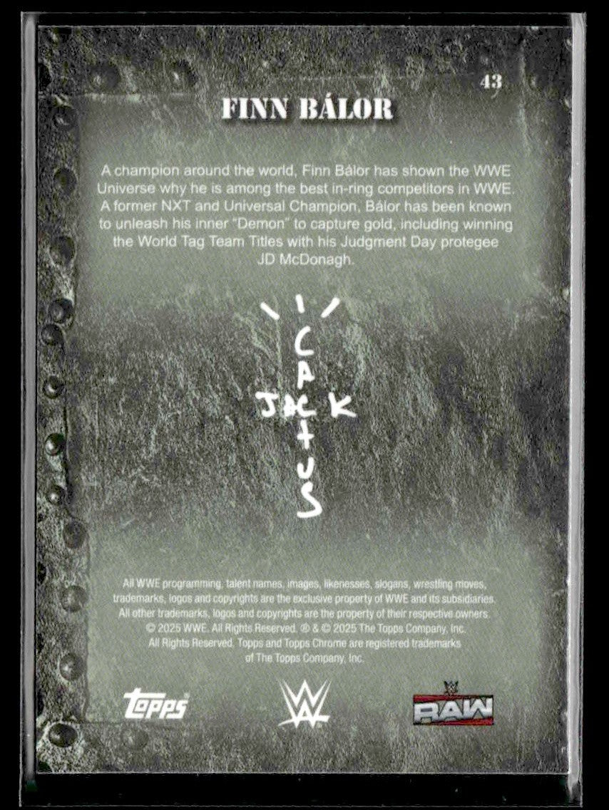 2025 Topps Chrome WWE x Cactus Jack #43 Finn Bálor