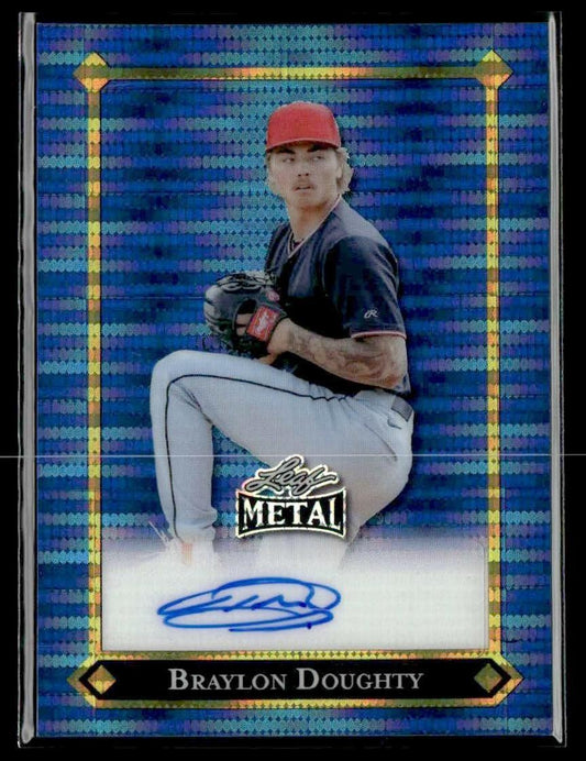 2025 Leaf Metal #LGR-BD1 Braylon Doughty 1992 Gold Leaf Rookies Pulsar Blue