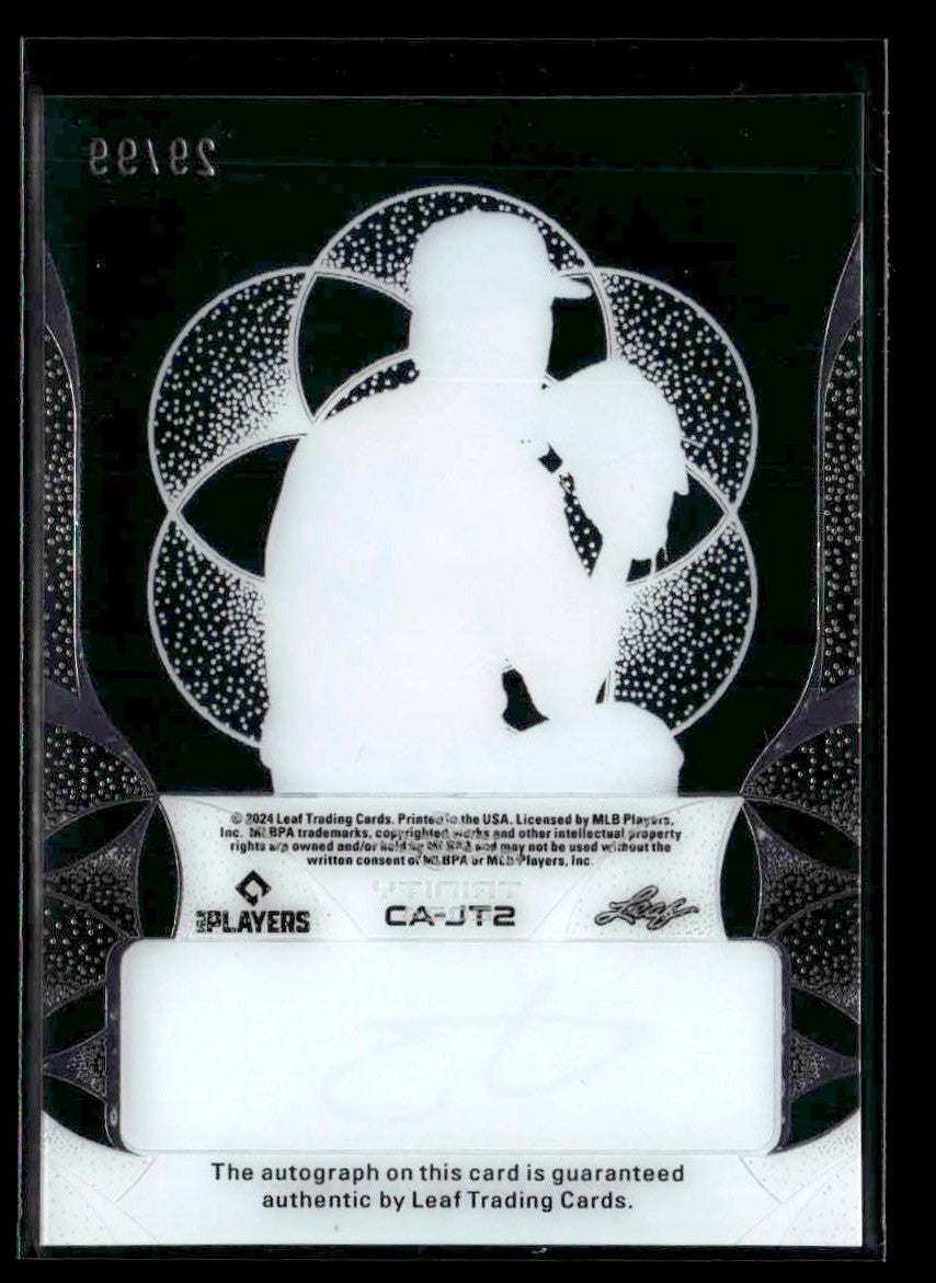 2024 Leaf Trinity #CA-JT2 Jonah Tong Clear Auto Bronze #29/99