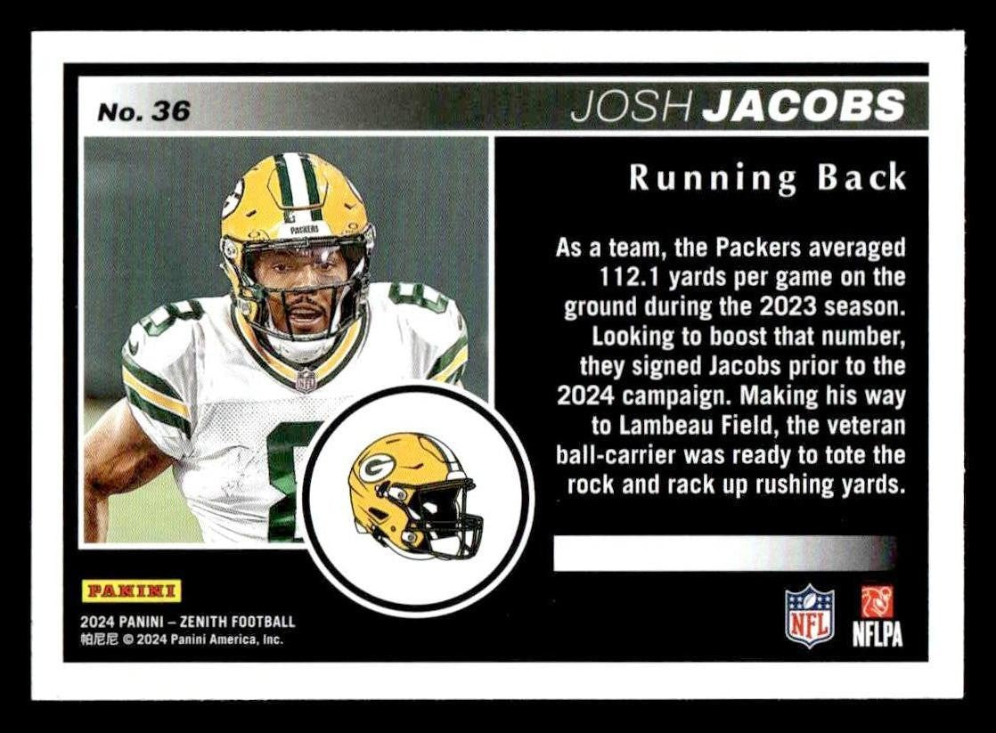 2024 Panini Zenith #36 Josh Jacobs