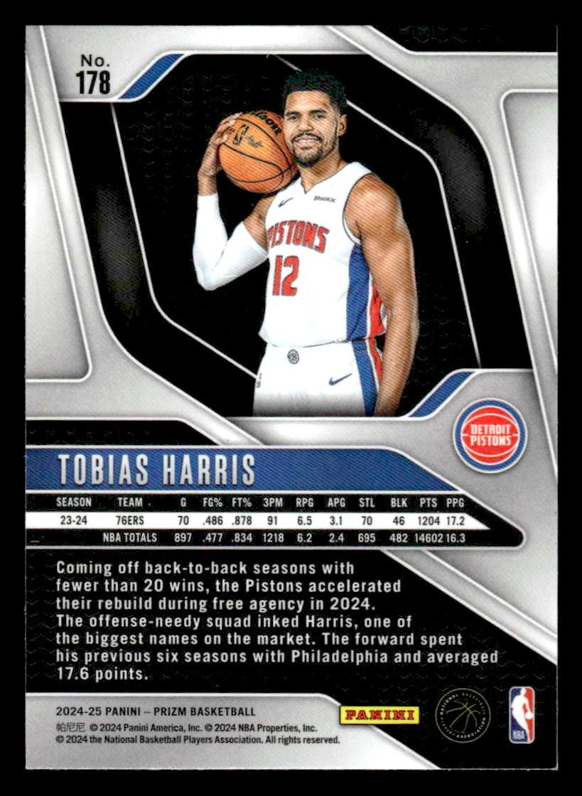 2024-25 Panini Prizm #178 Tobias Harris