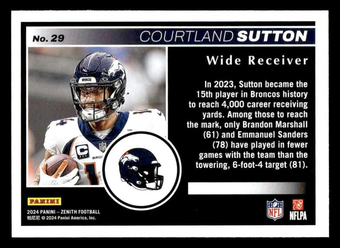 2024 Panini Zenith #29 Courtland Sutton Retail