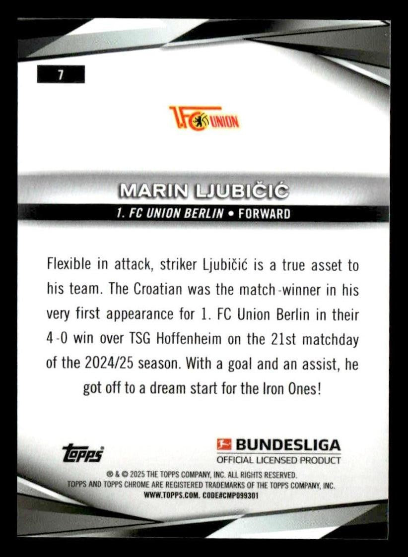 2024-25 Topps Chrome Bundesliga #7 Marin Ljubičić