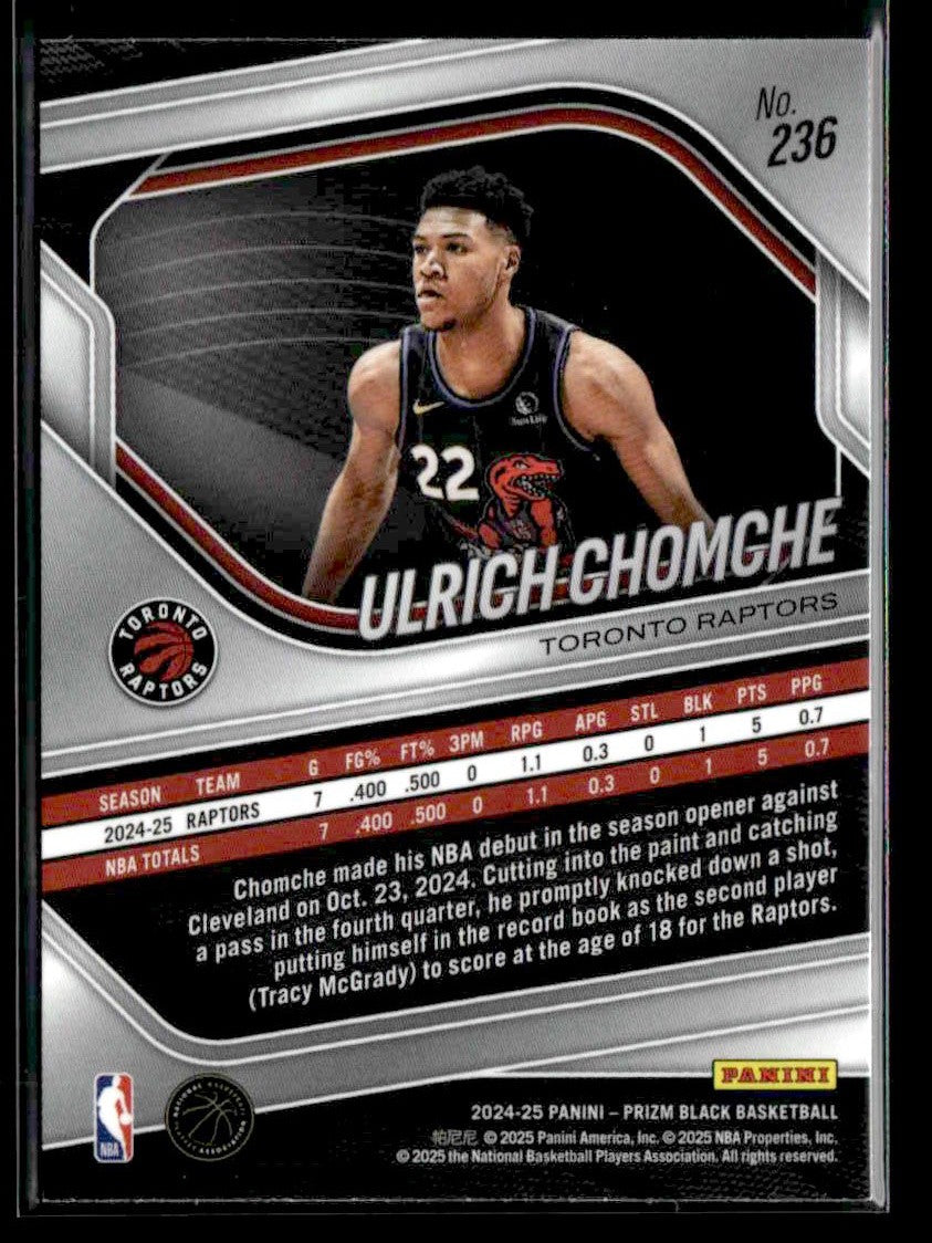 2024-25 Panini Prizm Black #236 Ulrich Chomche