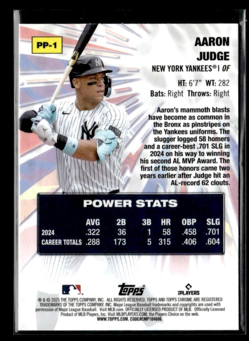 2025 Topps Chrome #PP-1 Aaron Judge Power Players