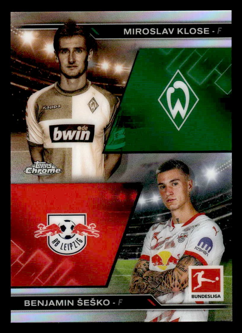 2025 Chrome Bundesliga #HIN-10 Miroslav Klose / Benjamin Sesko History Is Now