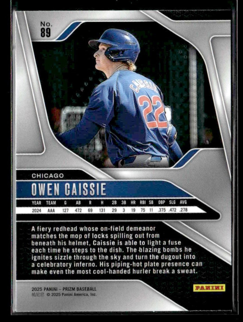 2025 Panini Prizm #89 Owen Caissie