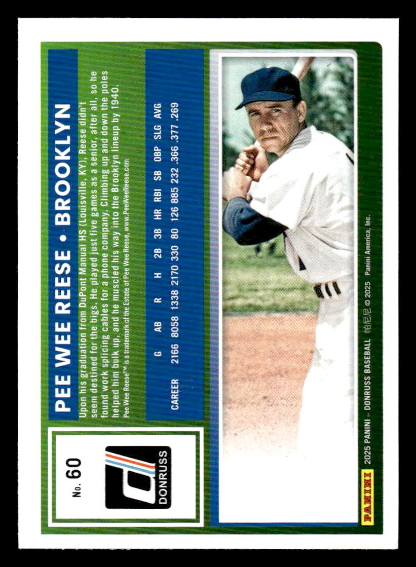 2025 Donruss #60 Pee Wee Reese