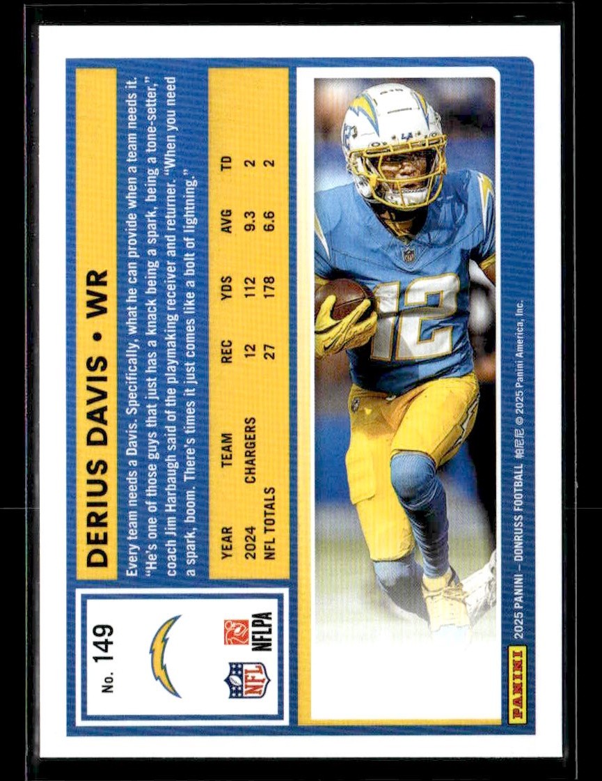 2025 Donruss #149 Derius Davis