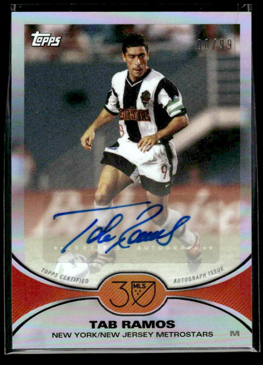 2025 Topps MLS 30th Anniversary Collection #14A Tab Ramos Autographs Silver #/99