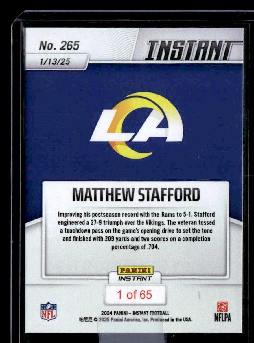 2024 Panini Instant NFL #265 Matthew Stafford