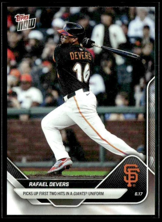 2025 Topps Now #313 Rafael Devers 1st Two Hits for Giants