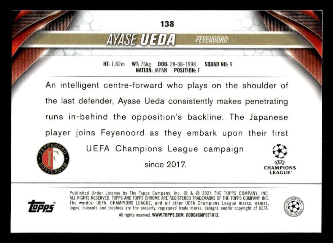 2023-24 Topps Chrome UEFA Club Competitions #138 Ayase Ueda
