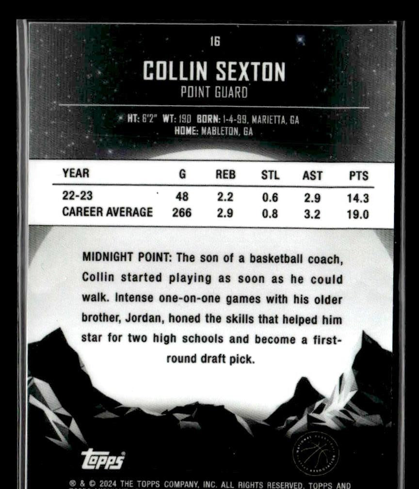 2023-24 Topps Midnight - Morning #16 Collin Sexton #/149