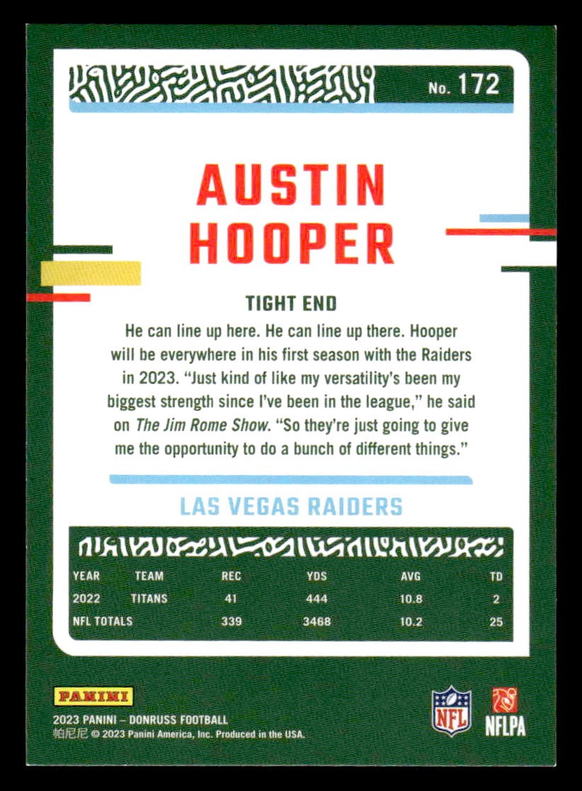 2023 Donruss #172 Austin Hooper