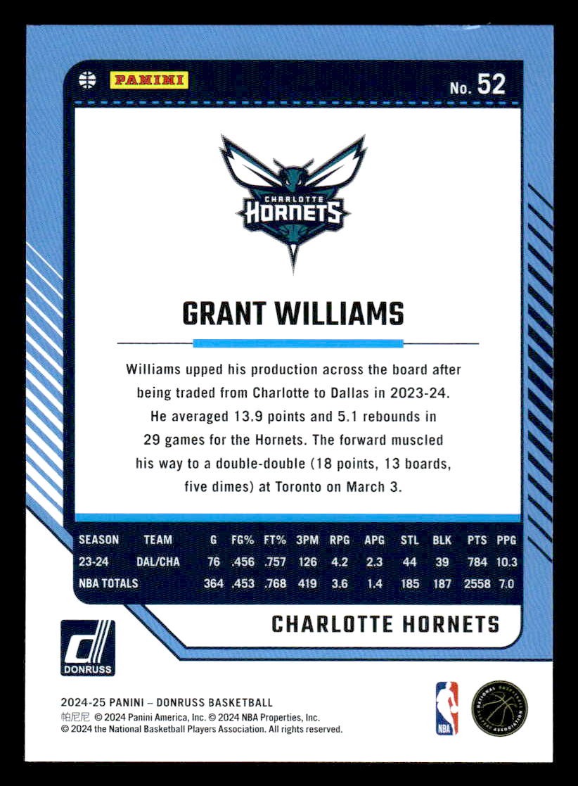 2024-25 Donruss #52 Grant Williams