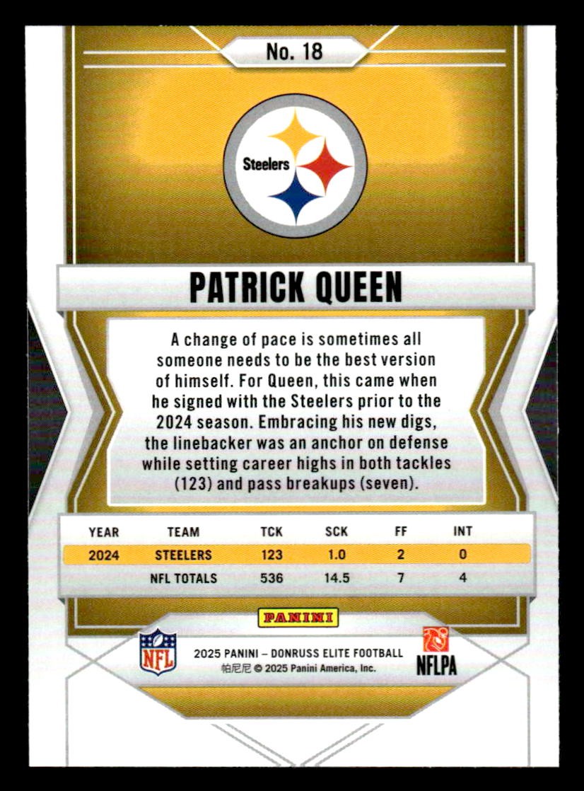 2025 Donruss Elite #18 Patrick Queen