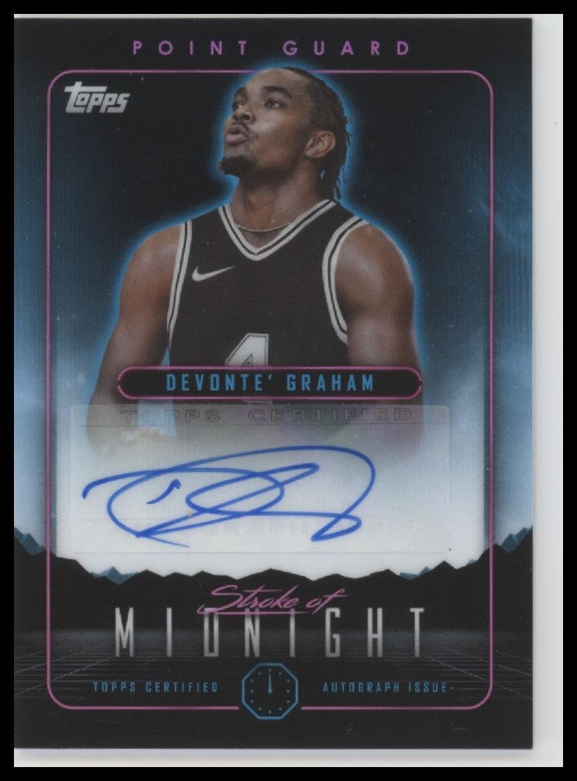 2023-24 Topps Midnight #SMA-DEG Devonte' Graham Stroke of Midnight Autographs