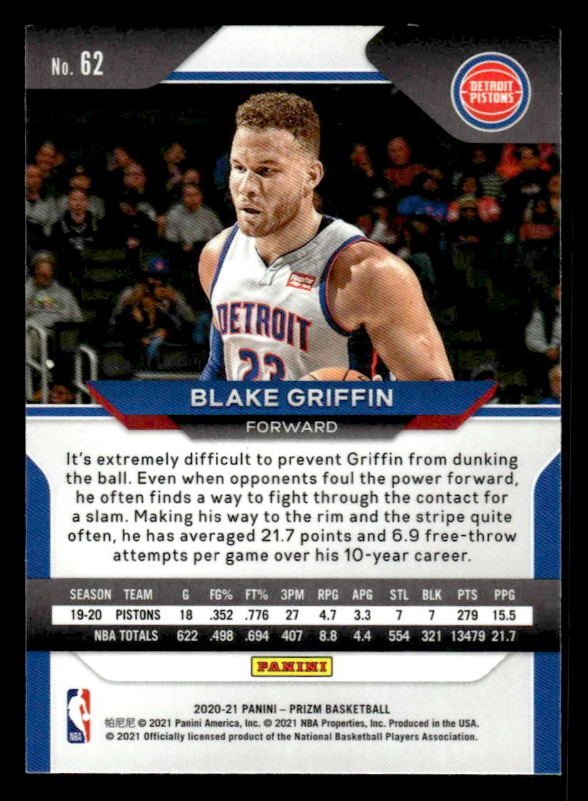 2020-21 Panini Prizm #62 Blake Griffin