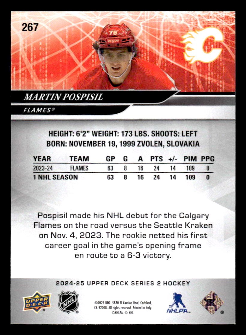 2024-25 Upper Deck #267 Martin Pospisil