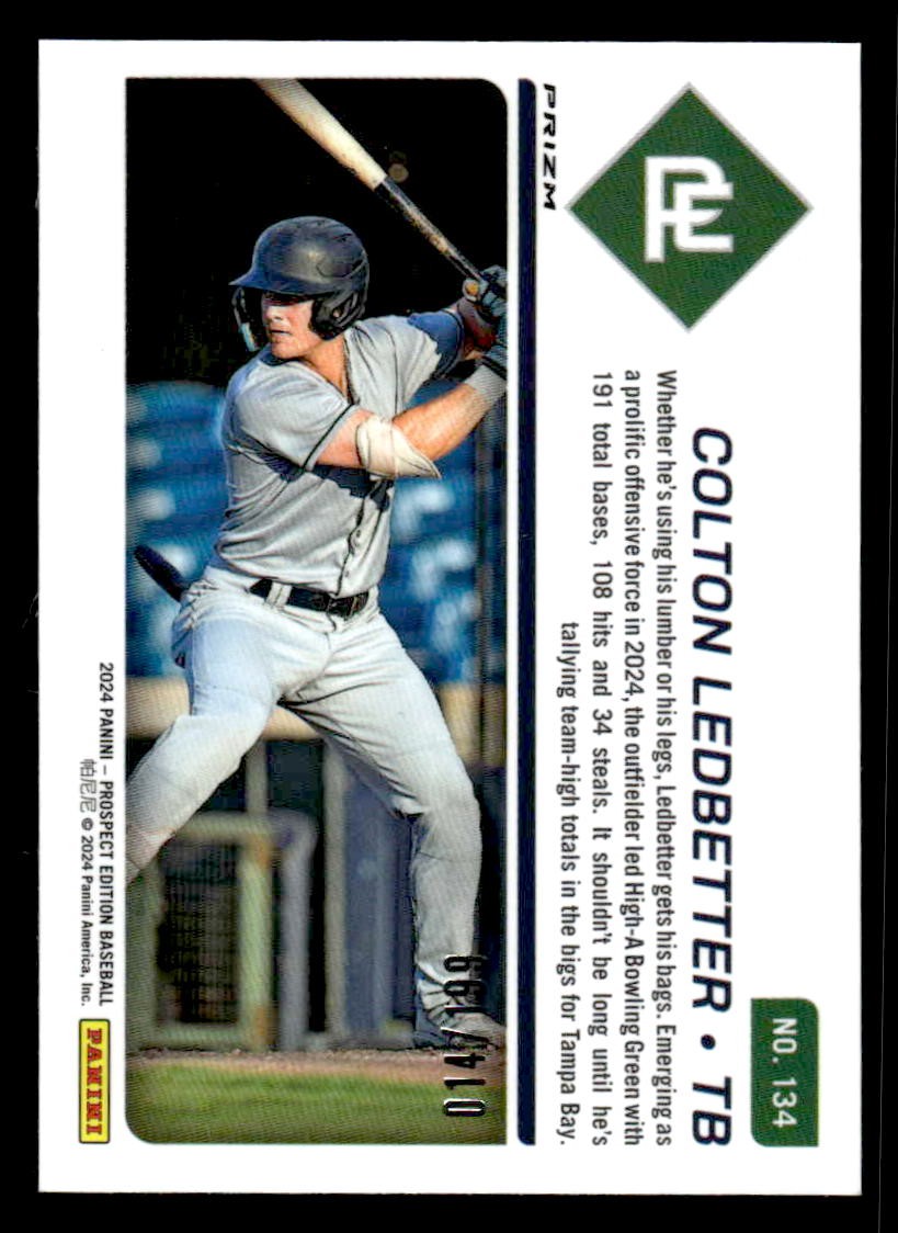 2024 Panini Prospect Edition #134 Colton Ledbetter Red Holo #/199