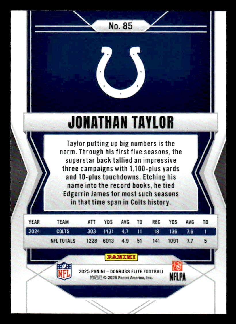 2025 Donruss Elite #85 Jonathan Taylor