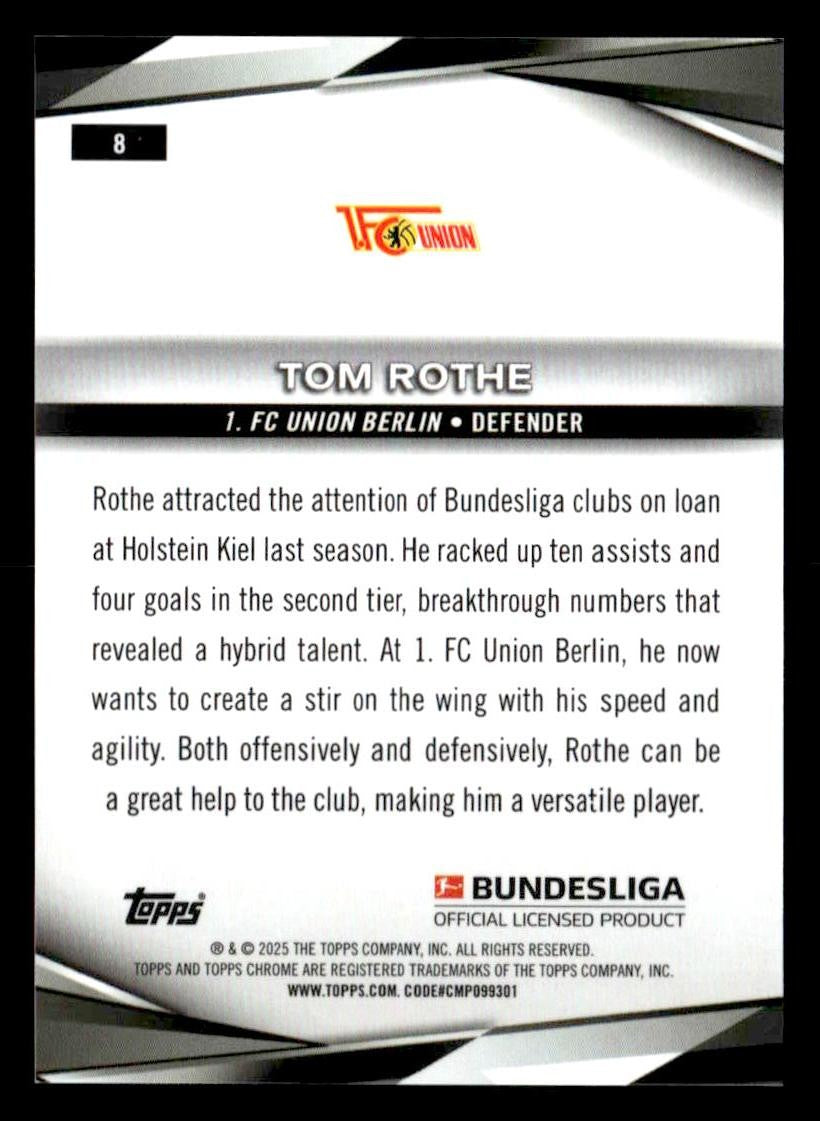 2025 Topps Chrome Bundesliga #8 Tom Rothe