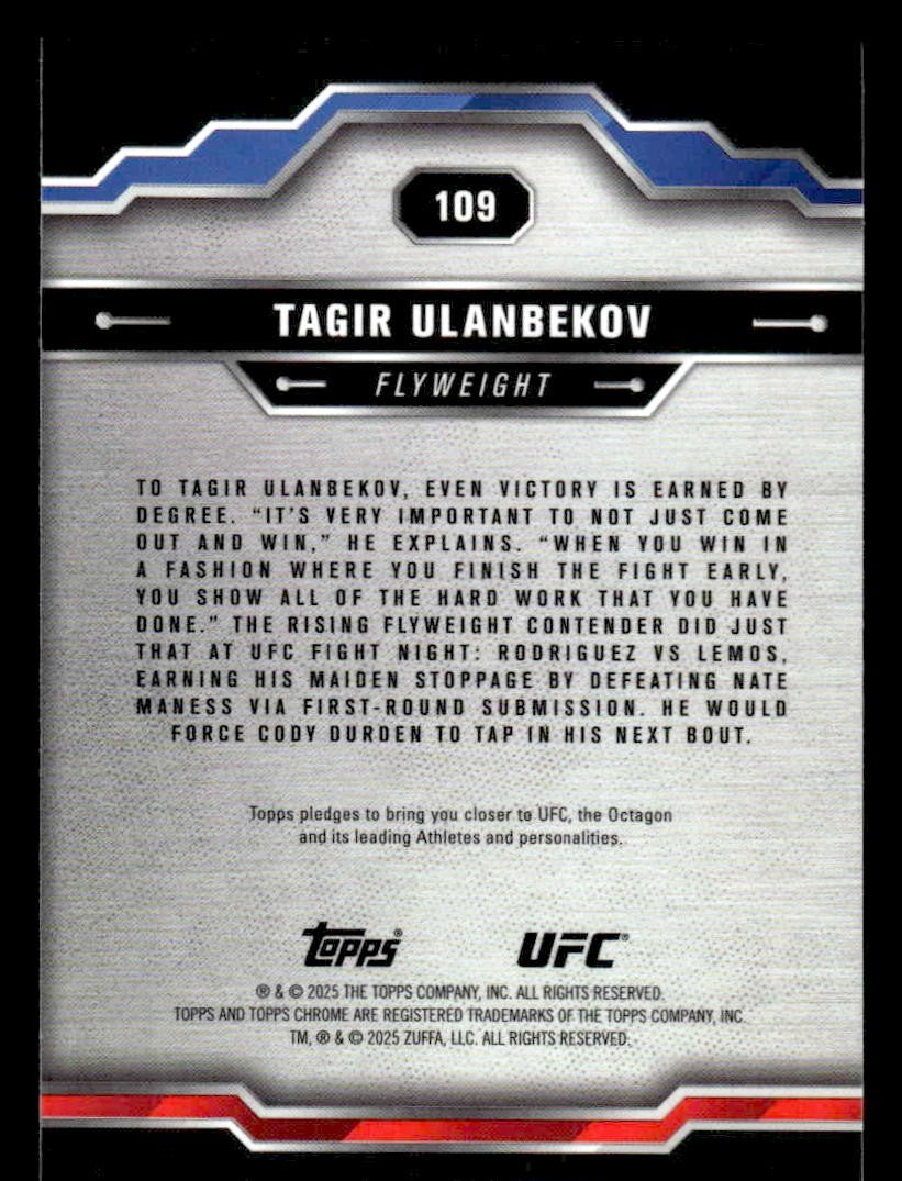 2025 Topps Chrome UFC #109 Tagir Ulanbekov