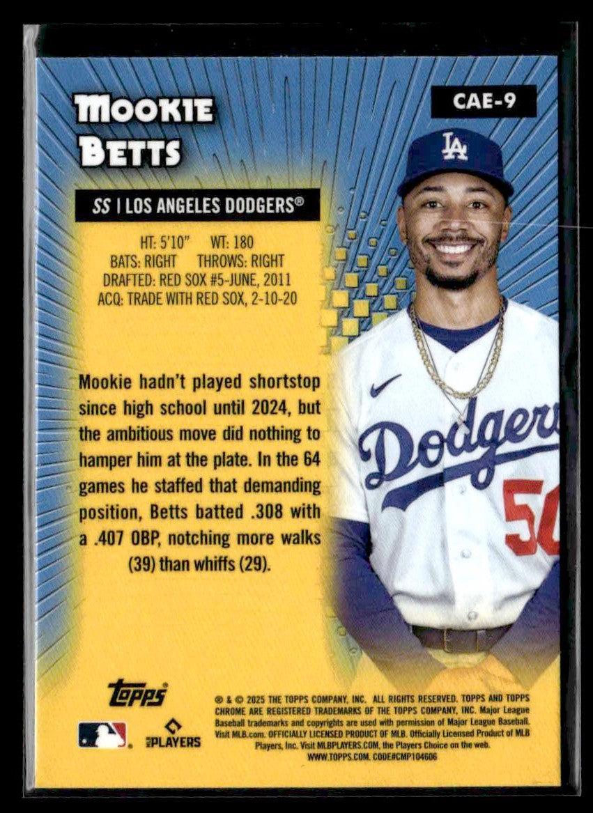 2025 Topps Chrome #CAE-9 Mookie Betts Chrome All-Etch