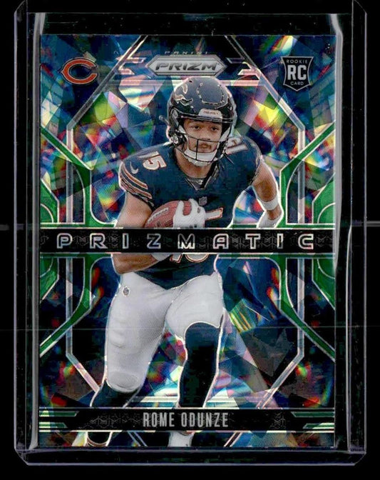 2024 Panini Prizm #9 Rome Odunze Prizmatic Green Ice Prizm