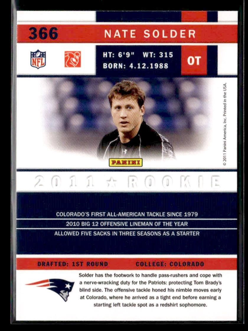 2011 Score #366 Nate Solder