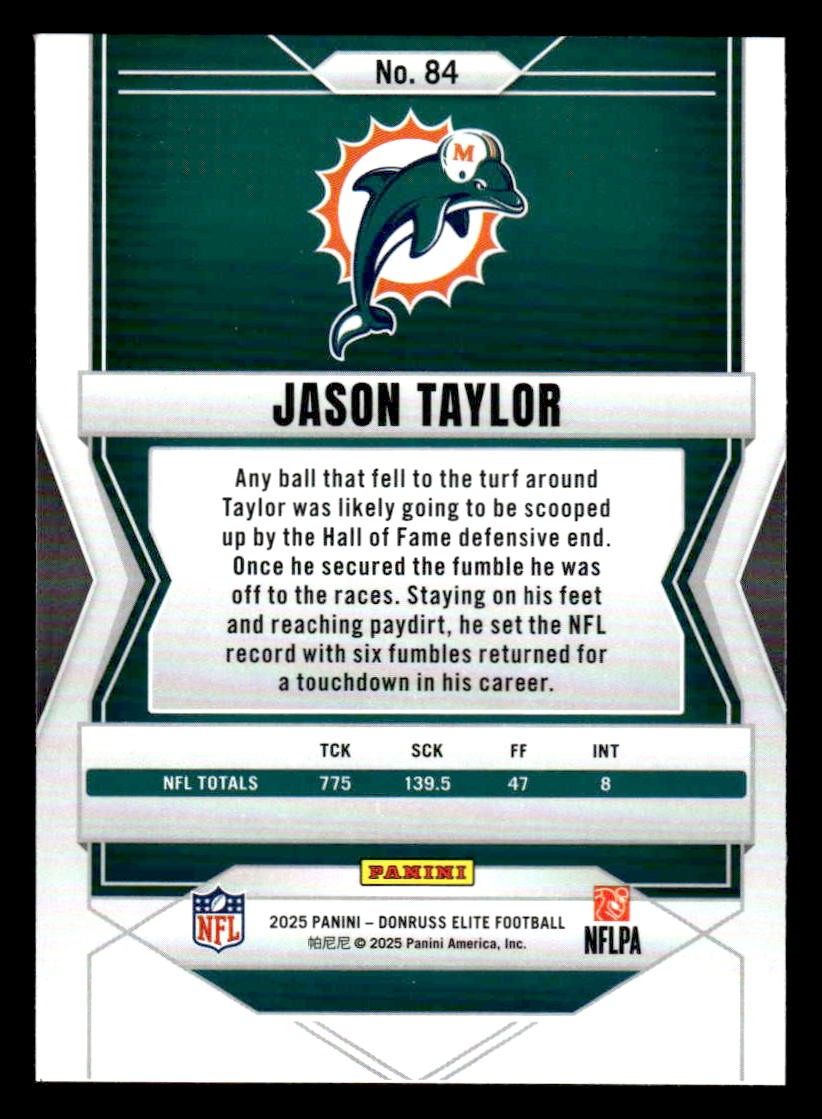 2025 Donruss Elite #84 Jason Taylor