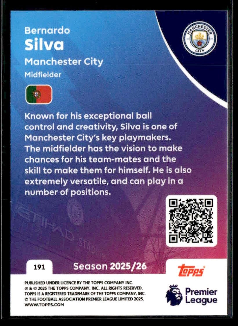 2025-26 Topps Premier League #191 Bernardo Silva