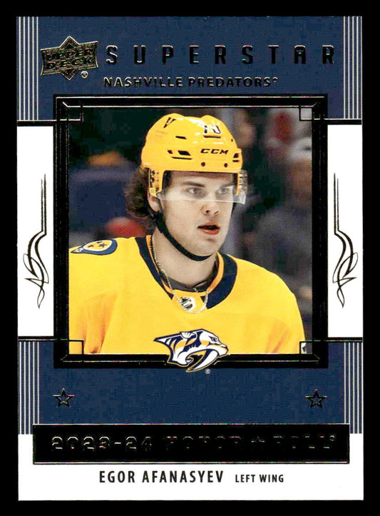 2023-24 Upper Deck #HR66 Egor Afanasyev Honor Roll