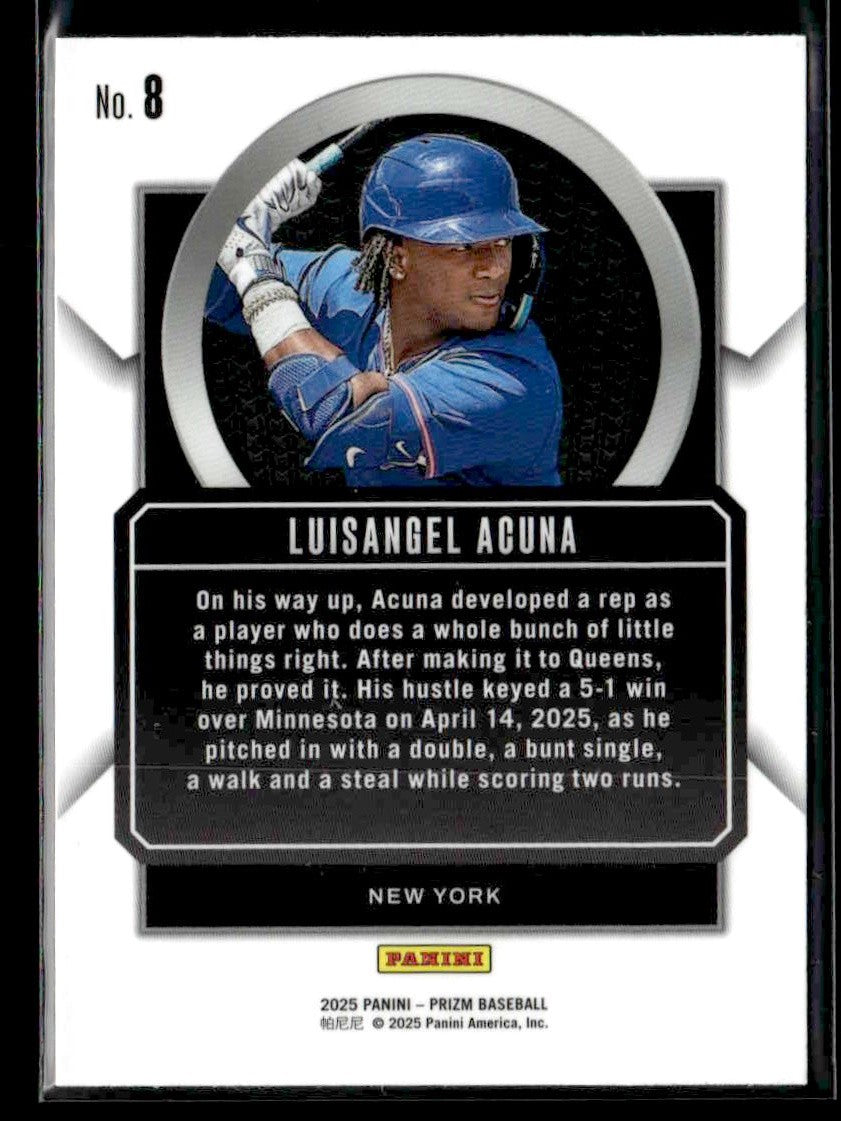2025 Panini Prizm #8 Luisangel Acuna Talisman