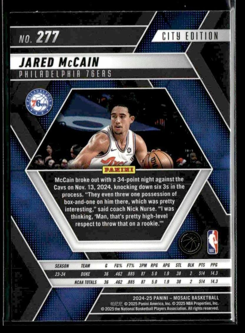 2024-25 Panini Mosaic #277 Jared McCain