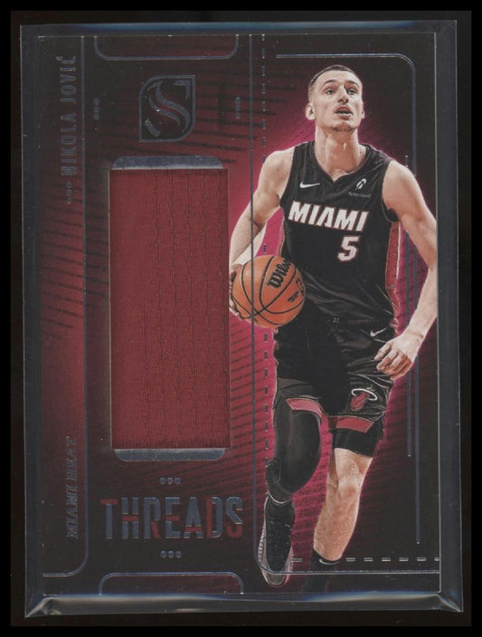 2024-25 Panini Silhouette #THR-JOV Nikola Jovic NBA Threads -Game Worn!