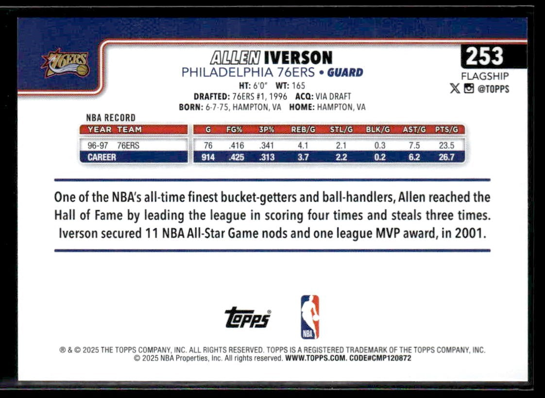 2025-26 Topps #253 Allen Iverson