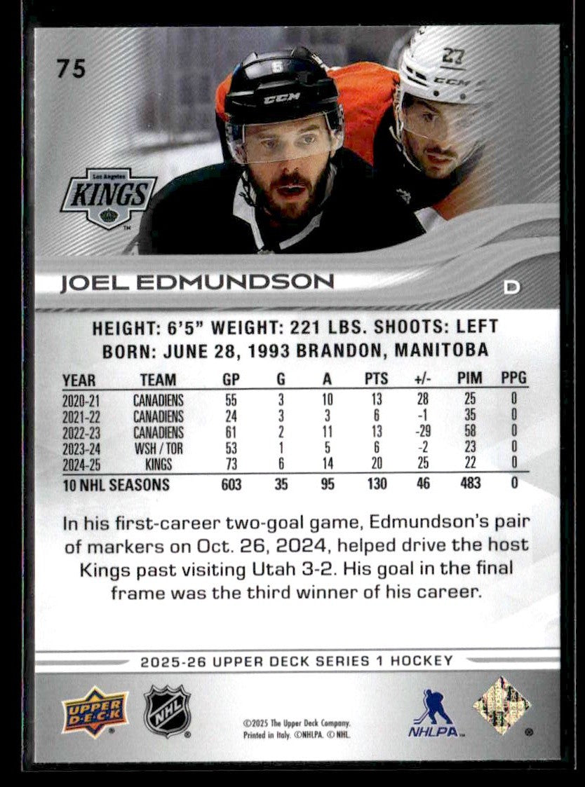 2025-26 Upper Deck #75 Joel Edmundson