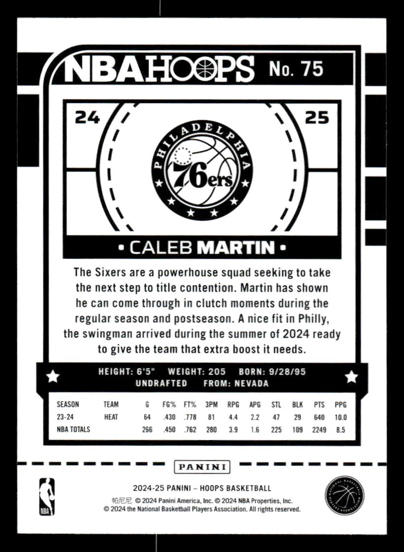 2024-25 Hoops #75 Caleb Martin